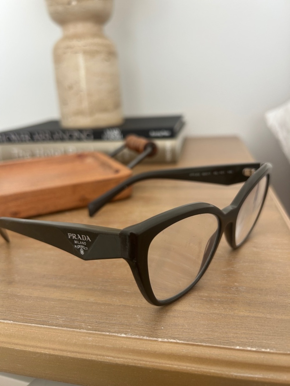 Prada Black Cat-Eye Acetate Glasses